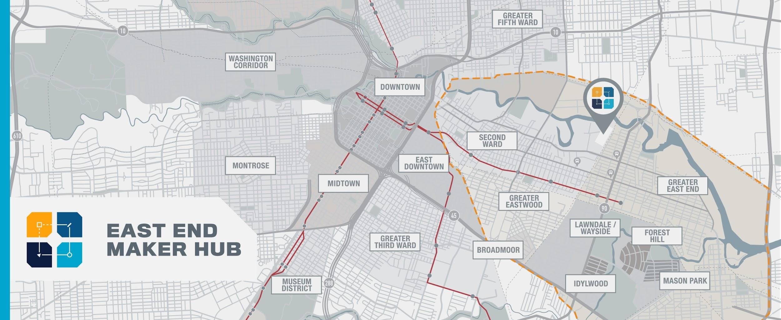 East End Maker Hub Map.