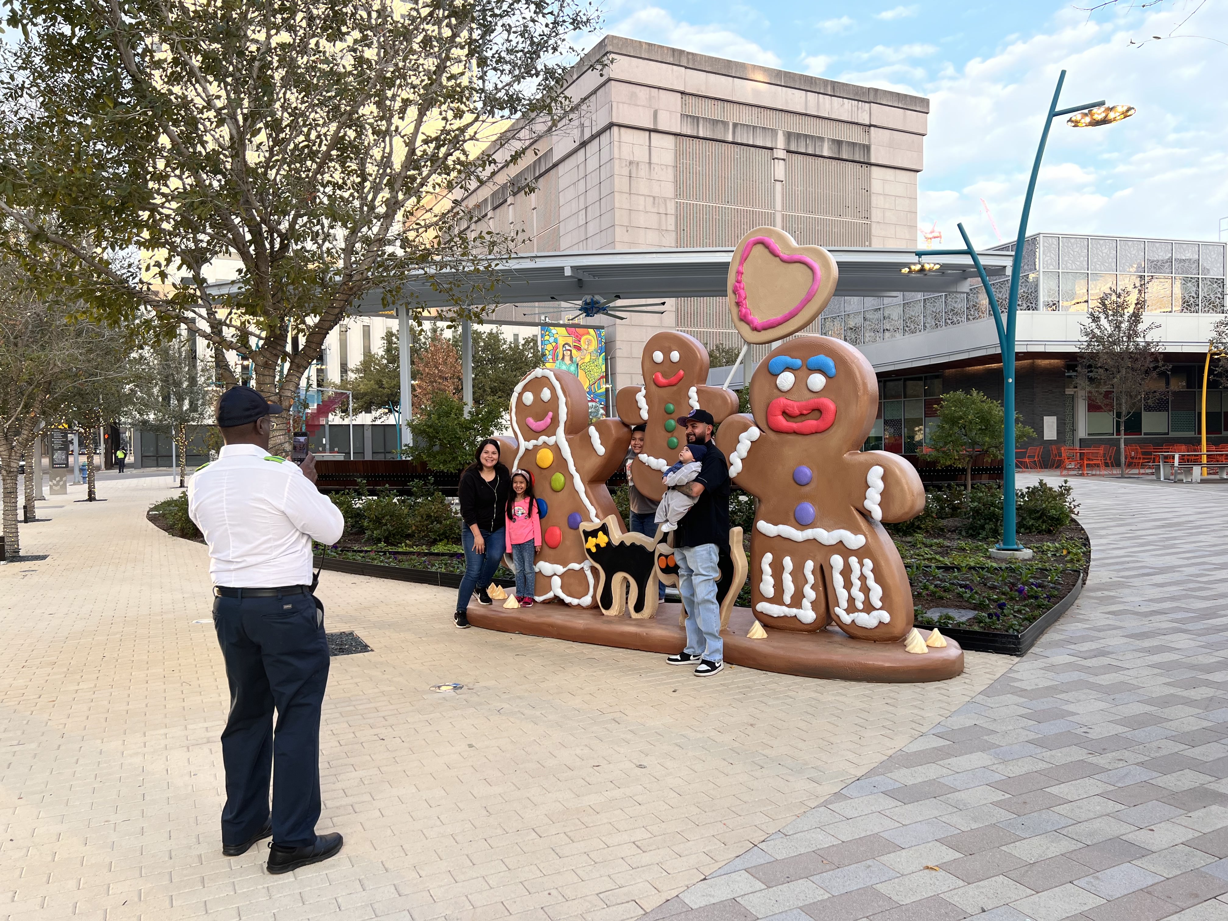 Picture of holiday decorations at Trebly Park