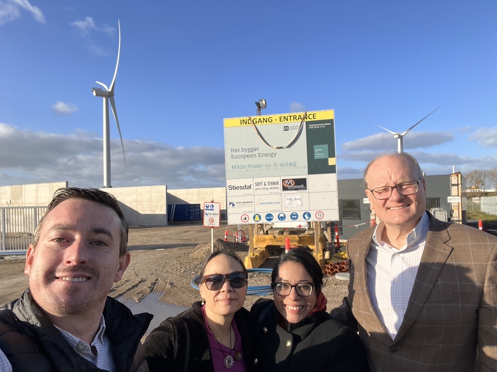 US-Denmark Green Hydrogen Alliance members from (L to R) Nicholas Connell, Janice Lin, Sara Malik, and Frank Wolak